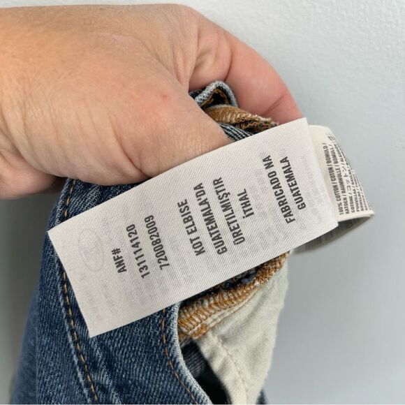 Abercrombie & Fitch Jeans Slim Straight Distressed Dark Wash Men’s Sz 31 x 32 - Picture 13 of 16